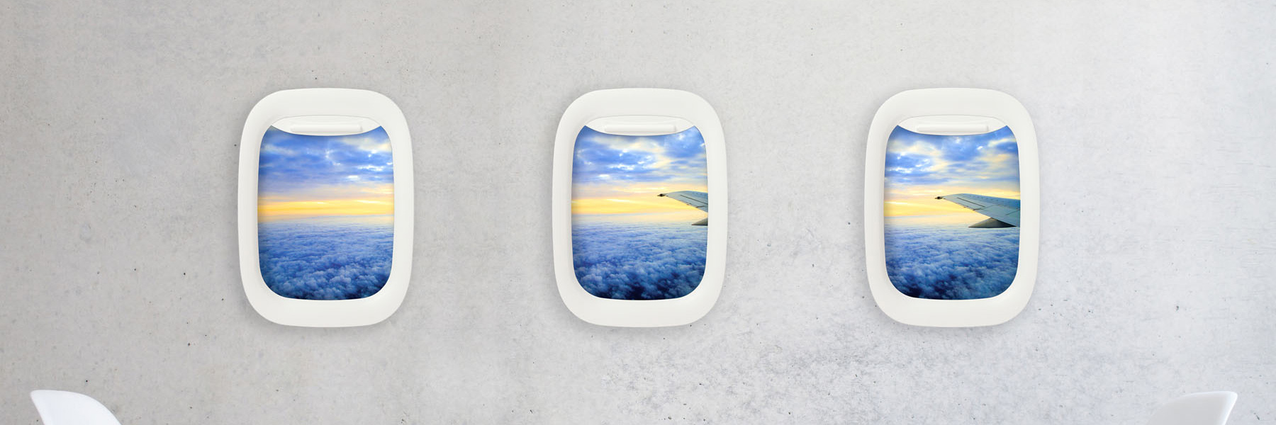 Airframe – picture frame brings the window seat indoors